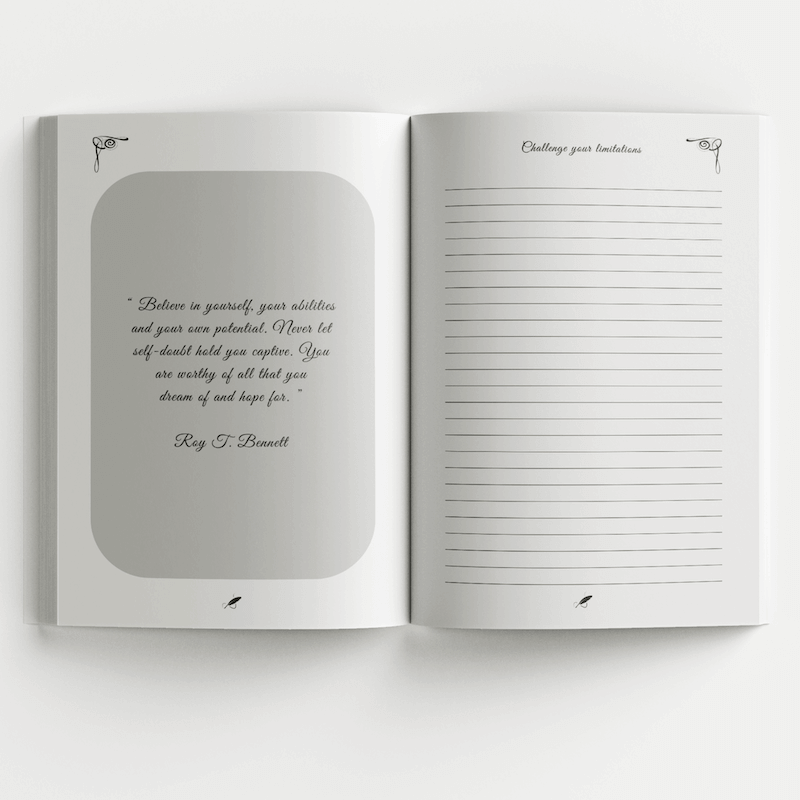 Inside view of the Achieve-themed inspirational journal – view 2