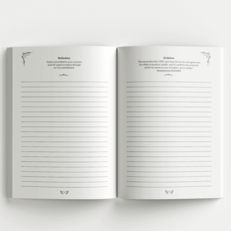 Inside view of our Designed to Prosper Bible-inspired journal – view 1