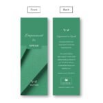 Matching bookmark for Empowered to Speak Bible-themed Book of Declarations – front and back view.