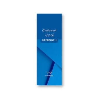 Matching bookmark for Endowed With Strength Bible-themed journal
