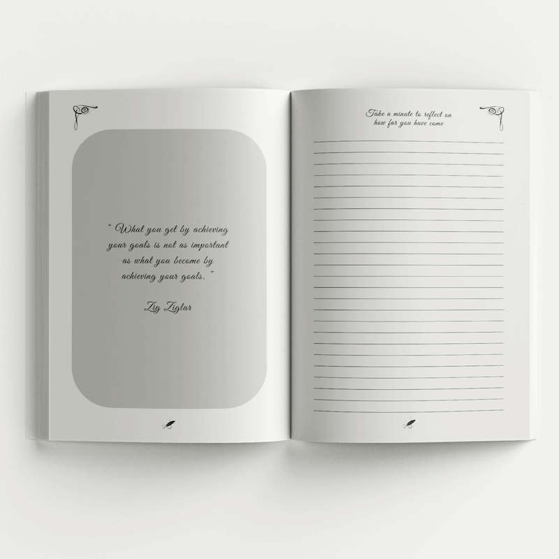 Inside view of the Evolve-themed inspirational journal – view 2.