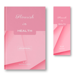 Flourish in Health Bible-inspired journal and bookmark