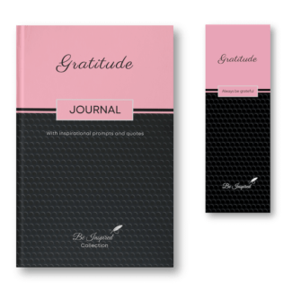 Be Inspired Gratitude-themed journal and bookmark