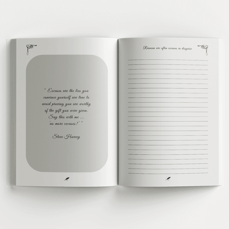 Inside view of the Purpose-themed inspirational journal – view 2