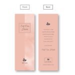 Matching bookmark to our My Self-Care Habits Tracker and Journal front and back view.