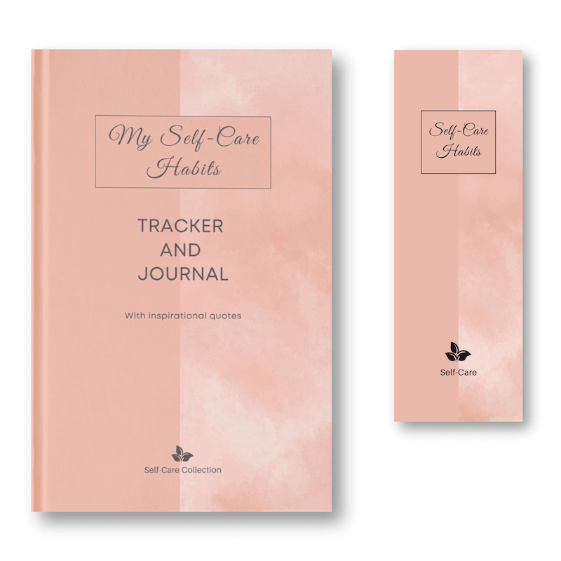 Self-Care – Habits Tracker journal and bookmark