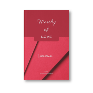 The front cover of our Worthy of Love Bible-inspired journal.