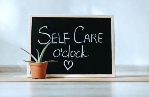 Making self-care a priority blog post image to promote the importance of having a self-care routine.