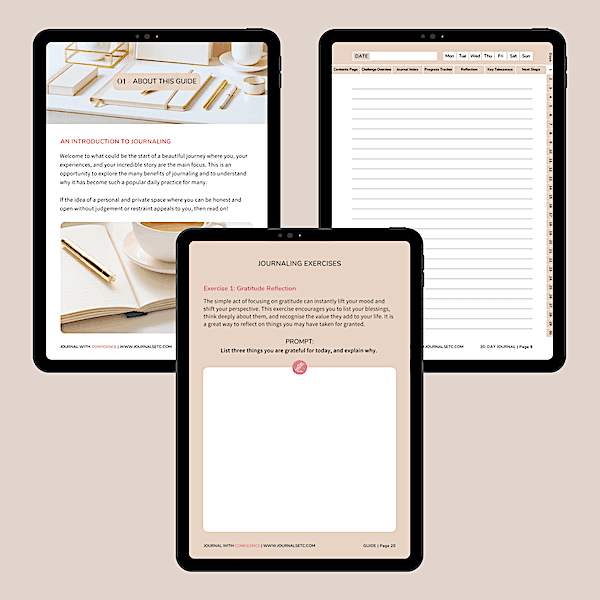 Journal With Confidence Ebook internal pages