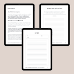 Internal pages from the Notes to Self Templates ebook